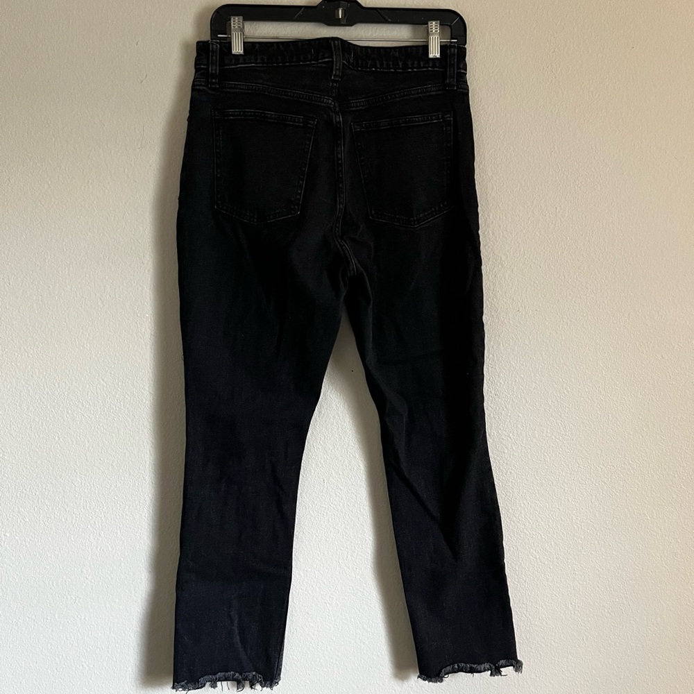 Abercrombie Fitch The Skinny High Rise Black Jeans Ankle Slit Curve Love 29 8XS - Picture 5 of 8